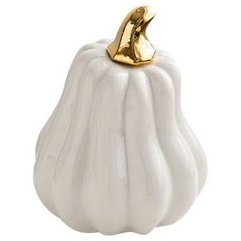 Декор из керамической тыквы в скандинавском стиле, товары для дома, настольное украшение, обеденный акцент на Хэллоуин, белый макет