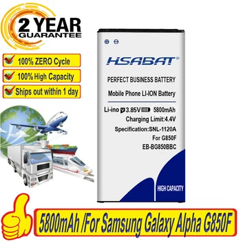 HSABAT 5800 мАч EB-BG850BBC Батарея Использовать для Samsung Galaxy Alpha G850F G8508S G8509V G850 G8508 G850T G850V G850M G850A Батареи