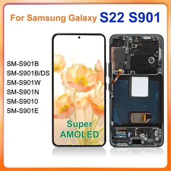 Super AMOLED ЖК-дисплей Для Samsung Galaxy S22 5G С Сенсорным Экраном и Цифровым Преобразователем В Сборе Для Samsung S22 S901B S901B /DS Без Битых Пикселей