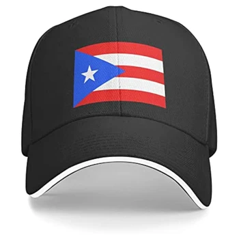 Бейсболка Flag of Puerto Rico унисекс Подходит для мужчин и женщин, Регулируемая шляпа для папы, кепка-сэндвич-банкнота
